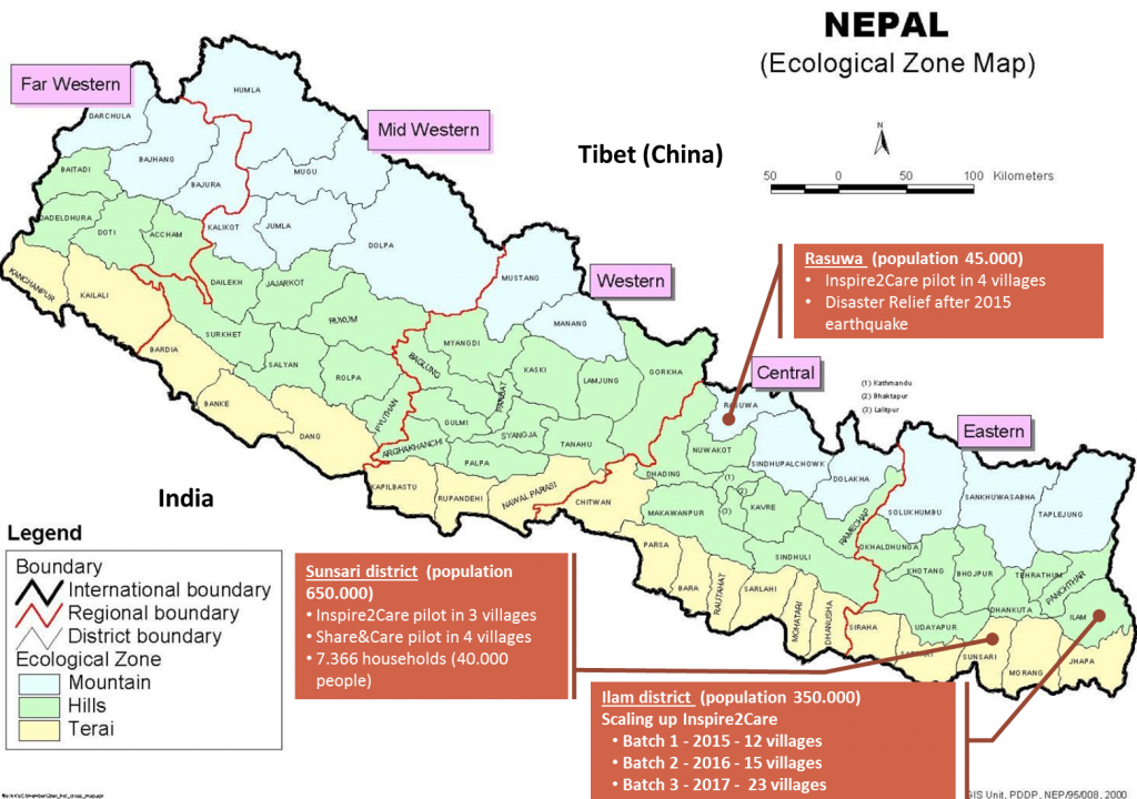 Projectgebieden Karuna 2017